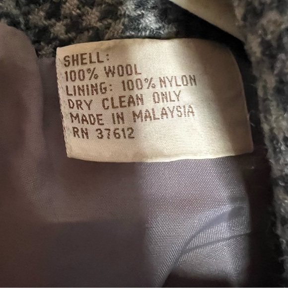 Central Park International Vintage 100% Wool Houndstooth Tweed Blazer Size 8 - Picture 7 of 9